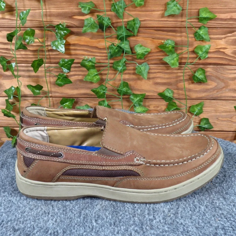 Nunn‎ Bush 84165-246 Mens Leather Boat Shoe Loafers Size 9M Casual Brown Slip-On
